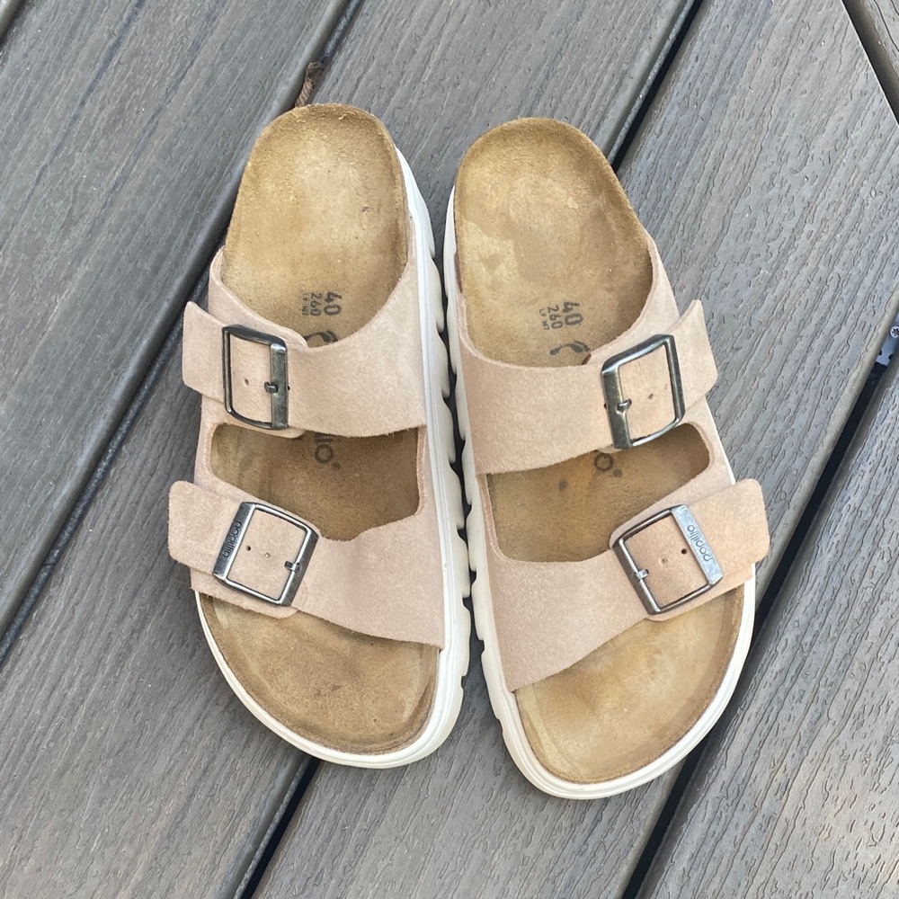 Women Arizona PAP chunky warm sand sandals